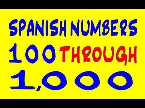 Spanish numbers 1 to 1000