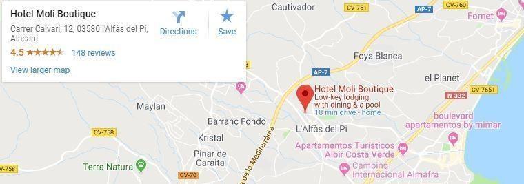 Hotel Moli Boutique, Map